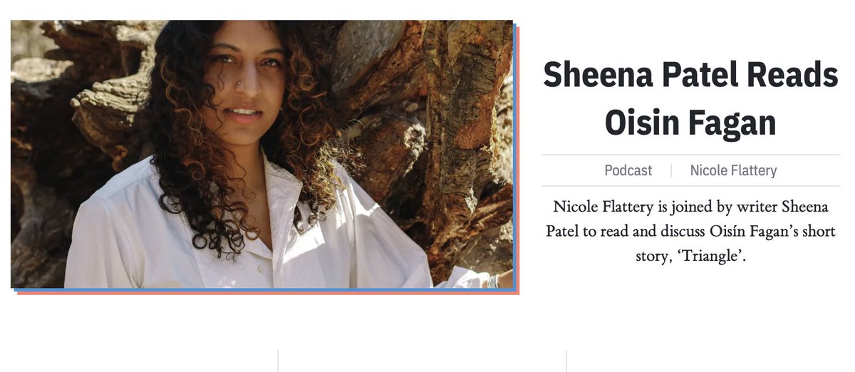 NEW: For our first podcast episode of 2024, Nicole Flattery is joined by Sheena Patel who has selected Oisin Fagan's story ‘Triangle’ from our Winter 2019-20 issue. stingingfly.org/podcast/sheena…