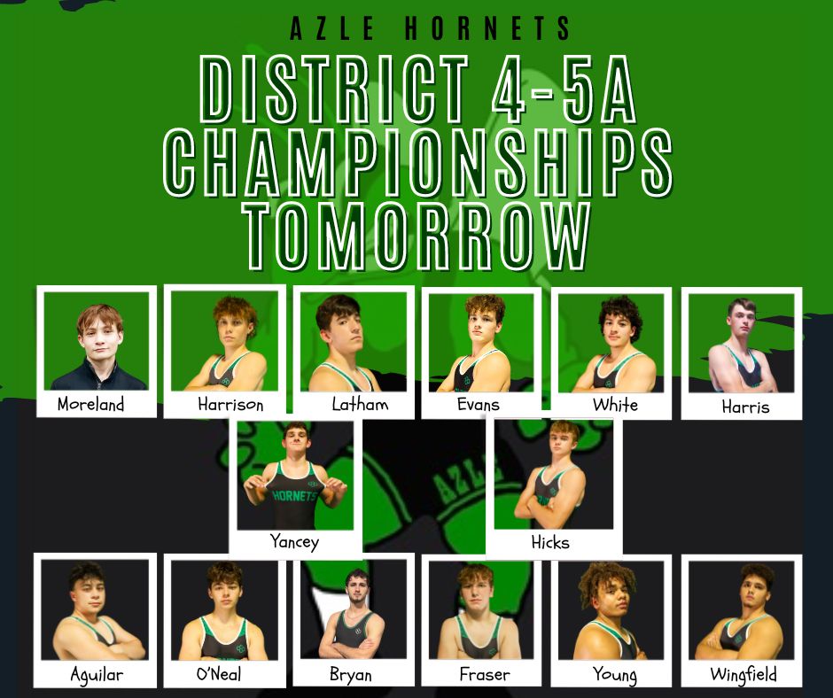 🚨District 4-5A Championships🚨 📍Vernon, Texas 🗓️ February 1st and 2nd #Hornetstyle #EarnedNotGiven