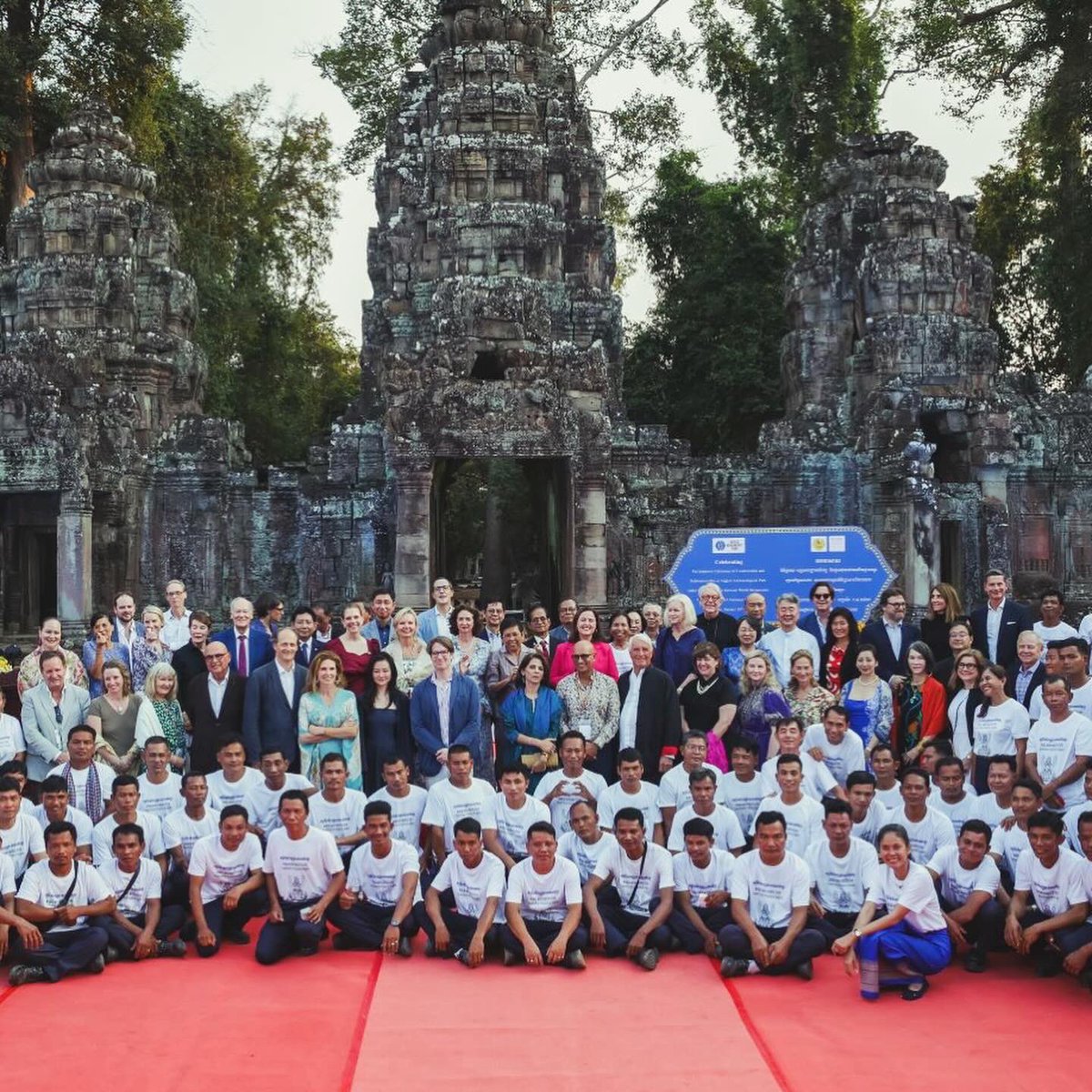 BdeMontlaur's tweet photo. @WorldMonuments is celebrating 35 years of work at Angkor, and I can think of no better way to mark the occasion than the festivities we had: a Khmer feast, traditional music, and warm hospitality from our partners. Congratulations to everyone on this major milestone! https://t.co/DtnHJ7bFYr