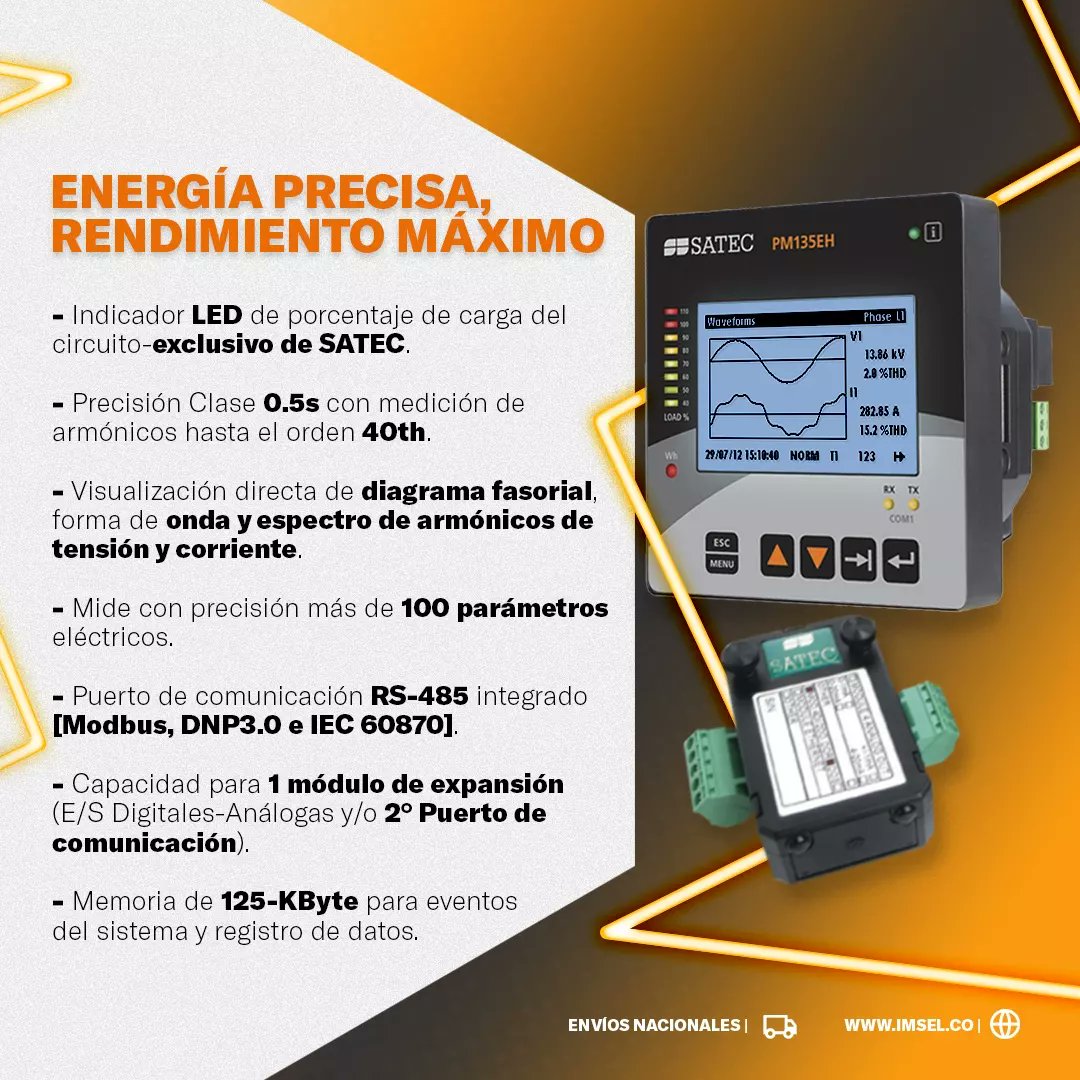 imselsas's tweet image. Presentamos el analizador SATEC PM135, un revolucionario en el monitoreo y optimización del consumo de energía. Adoptemos un futuro más verde ¡juntos! 🌍🔗 

En IMSEL tenemos un excelente stock, pregunta por tu medidor.

#IMSEL #SATEC #PM135 #EficienciaEnergética #GreenTech