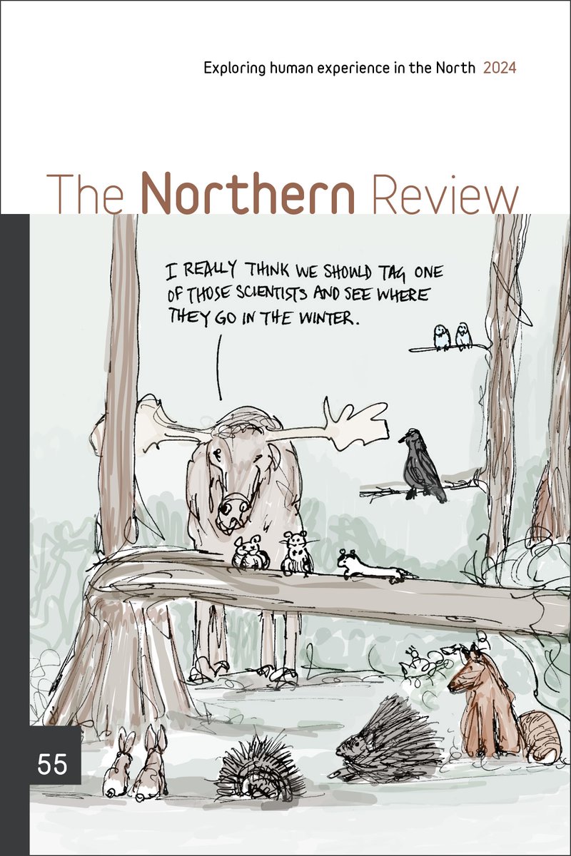 New! We've now started posting Advance Online Articles from our next issue - Number 55 expected March 2024! doi.org/10.22584/nr55.…
Thanks to cover artist Amanda Graham <a href="/agraham701/">Amanda Graham</a> for the terrific "Let's Tag the Scientists"! 
Published at <a href="/YukonUniversity/">Yukon University</a>