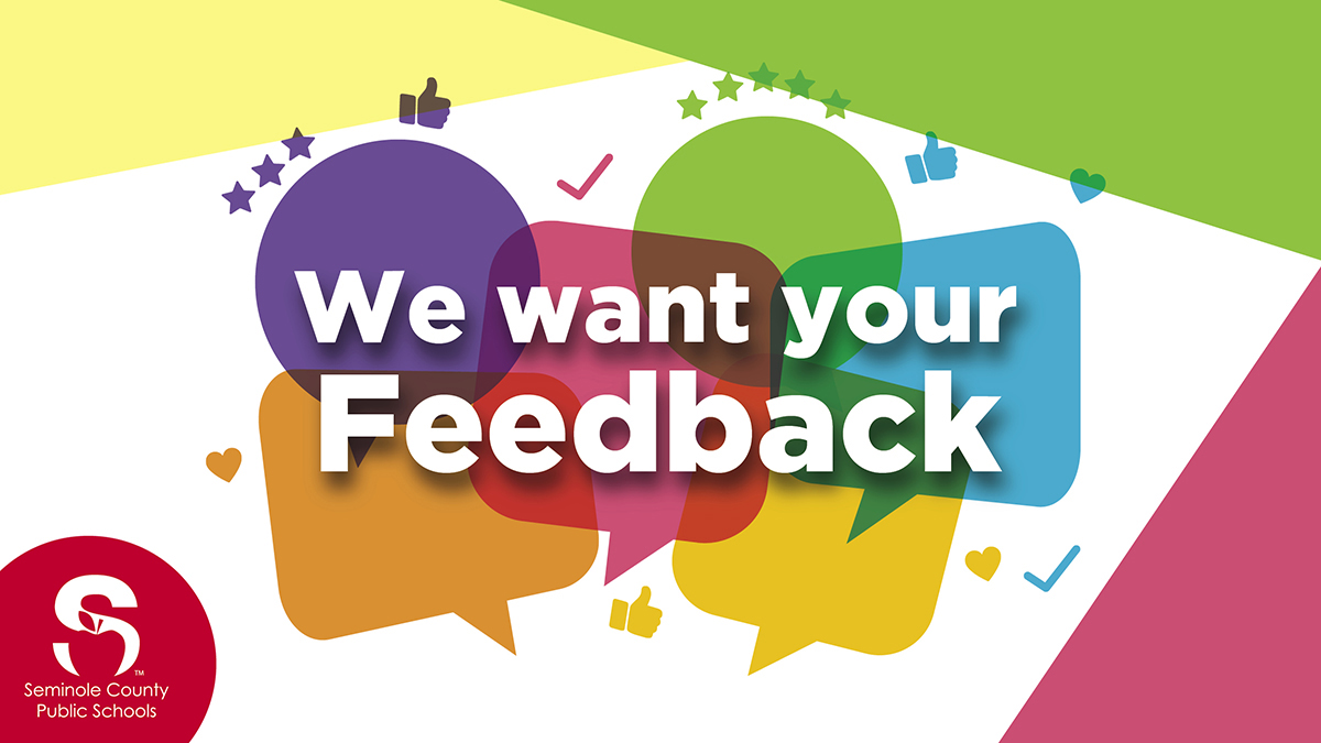 We want to hear from you. The Parent Feedback Survey is available now through March 1. For more information, visit scps.k12.fl.us/survey
