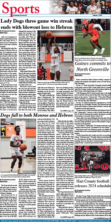 Benjamin London (@benjilondonmsc) on Twitter photo 🏀 teams look to get back on track against Stephens County on Friday
<a href="/jashon_05/">Jashon Gaines</a> commits to <a href="/NGUFootball1/">North Greenville Football</a> ⚔️
<a href="/hartcountyfb/">Hart County Football</a> releases 2024 🏈 schedule
⚽️ 🐶’s ready to kick off the 2024 next week
For more, make sure to check out this week’s edition of <a href="/TheHartwellSun/">The Hartwell Sun</a>! 🏀 teams look to get back on track against Stephens County on Friday
<a href="/jashon_05/">Jashon Gaines</a> commits to <a href="/NGUFootball1/">North Greenville Football</a> ⚔️
<a href="/hartcountyfb/">Hart County Football</a> releases 2024 🏈 schedule
⚽️ 🐶’s ready to kick off the 2024 next week
For more, make sure to check out this week’s edition of <a href="/TheHartwellSun/">The Hartwell Sun</a>!