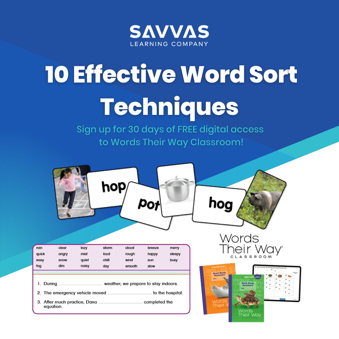 📋 Word study — and word sorts in particular — can be a great way to reinforce and extend phonics &amp; vocabulary skills, two key elements of the #ScienceOfReading! ➡️ Here are 10 of our favorite word sorting activities to get you started: ow.ly/cktG50QwoL1

#edchat #elachat