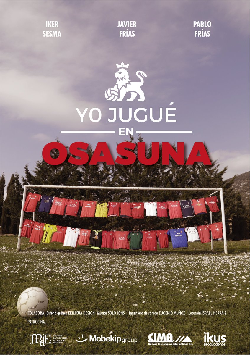 NavarraTV's tweet photo. 📺⚽Navarra TV emitirá el documental #YoJuguéEnOsasuna, un repaso a la historia del club a través del relato de jugadores que han vestido la camiseta de @Osasuna 

Este lunes a las 22:40h, no te pierdas el primero de los 4 capítulos de @yojugueOsasuna 👇🏻
https://t.co/nISLWmi8pj https://t.co/EKBP9fcuND