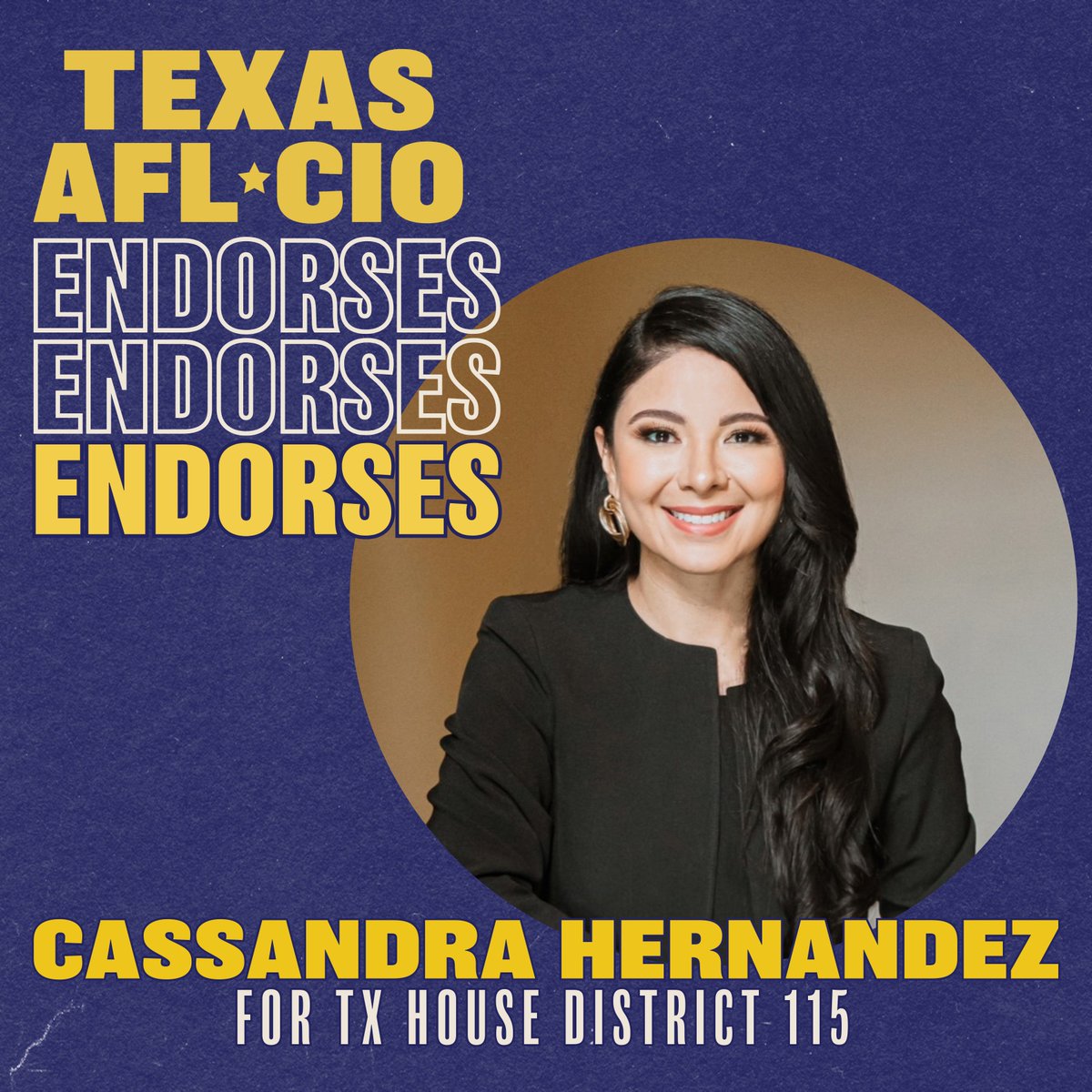 It’s an honor to receive the endorsement of the Texas AFL-CIO COPE – representing 240,000 affiliated union members! 
I’m ready to fight for the working people of our state. @TexasAFLCIO
#LaborVotes #TXUnionStrong #1u #HD115 #txlege