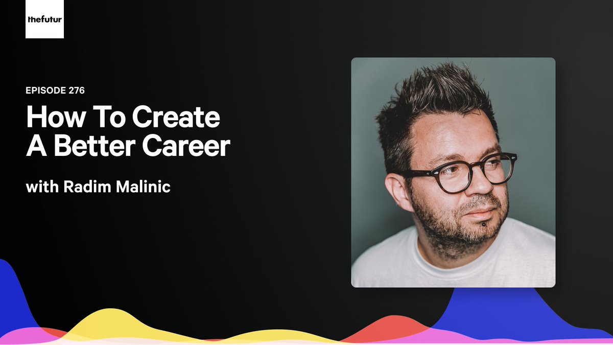Attracting Better Clients 🎙️ thefutur.com/content/attrac… In this weeks episode Radim Malinic (@brand_nu) joins Chris to talk about the interplay of creativity and commerce, why therapy made him a better designer, and how authenticity and energy shape careers.