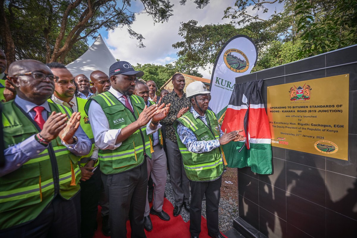 kipmurkomen's tweet photo. This afternoon, I accompanied Deputy President Rigathi Gachagua to the launch of the first phase of the upgrade to bitumen standards of the Ngong-Kahara road in Nairobi County.

The Ministry recognizes the crucial role that roads play, and despite limited resources, the government is committed to ensuring their development throughout the country.