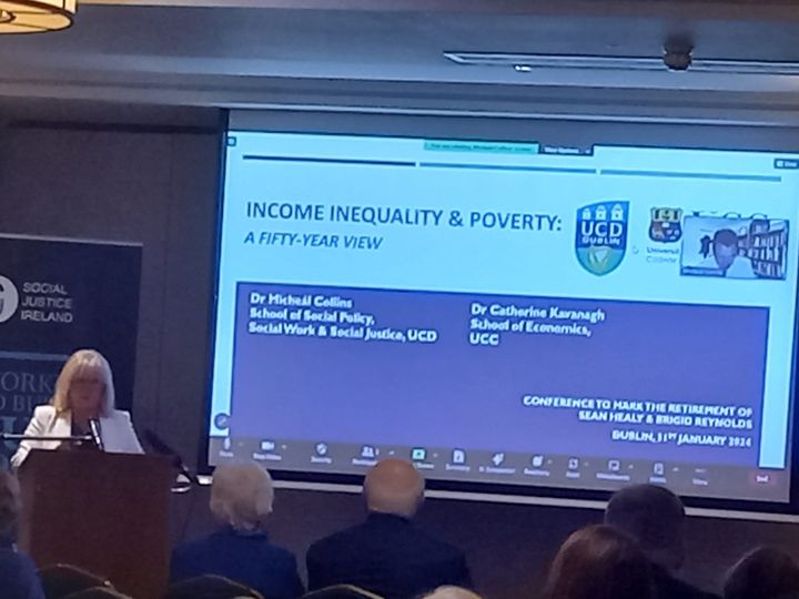 Micheál Collins and Catherine Kavanagh giving a 50 year view of income inequality and poverty in Ireland.