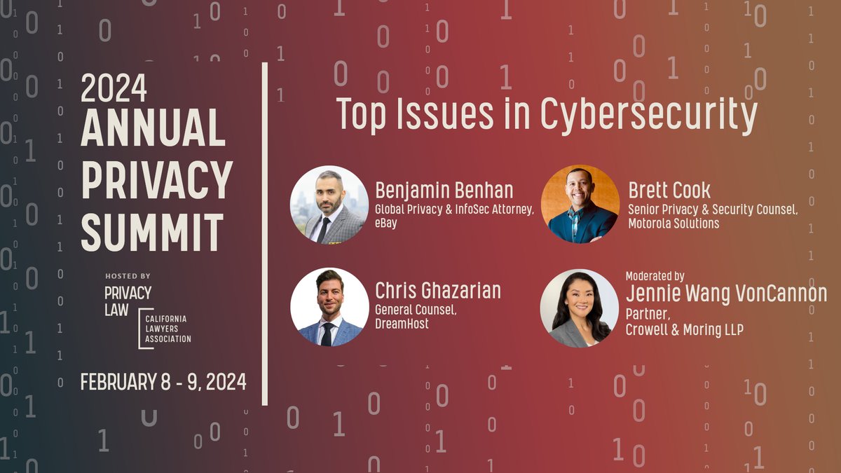 SEC Cybersecurity Rule isn’t the only worry for cybersecurity experts. Join us at the 2024 Annual Privacy Summit as our panelists dive into the Top Issues in Cybersecurity. Register at: calawyers.org/privacy-summit

#CLAAnnualPrivacySummit #AnnualPrivacySummit24 #CLA #cybersecurity
