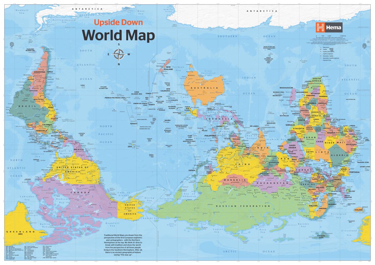 Buy Upside Down World Map