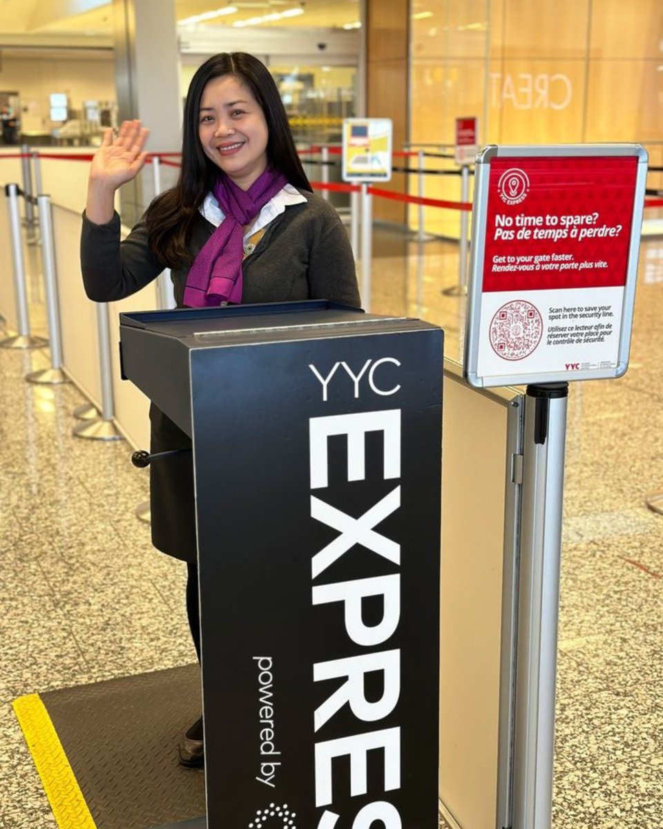 Avoid the line, book with YYC Express. 💡 Pro tip: No matter where your gate is, you can use YYC Express to jump to the front of the security line, then hop on the LINK shuttle to get to your gate. Learn more about our free YYC Express service: bit.ly/31eMBxu