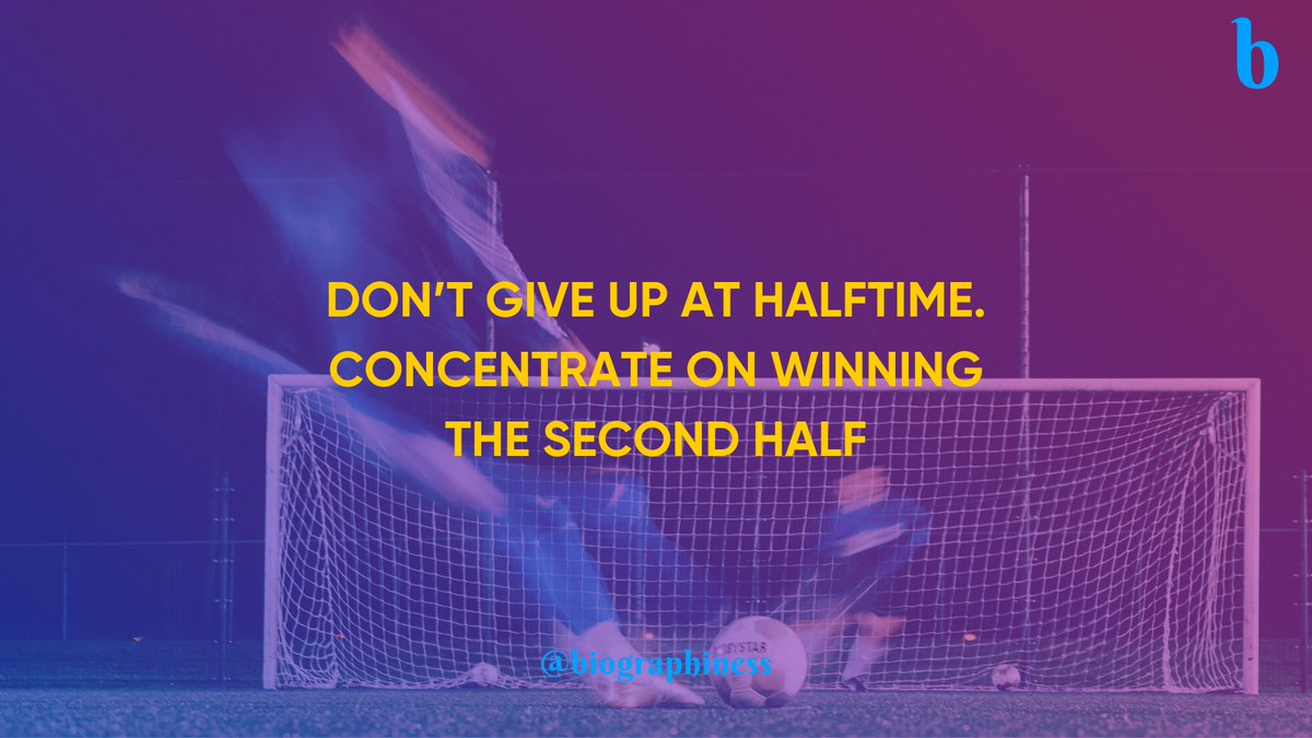 biographiness's tweet image. Halftime is a chance to regroup, refocus, and recharge. We’re not giving up, we’re gearing up!⚡⚽💥
Follow for more👉 @biographiness

#Biographiness #HalftimeEnergy #SecondHalfSurprise #SoccerLove #TrainHardWinEasy #WeAreReady #FaceTheFear #NeverQuit #ChampionsMindset #DreamOn