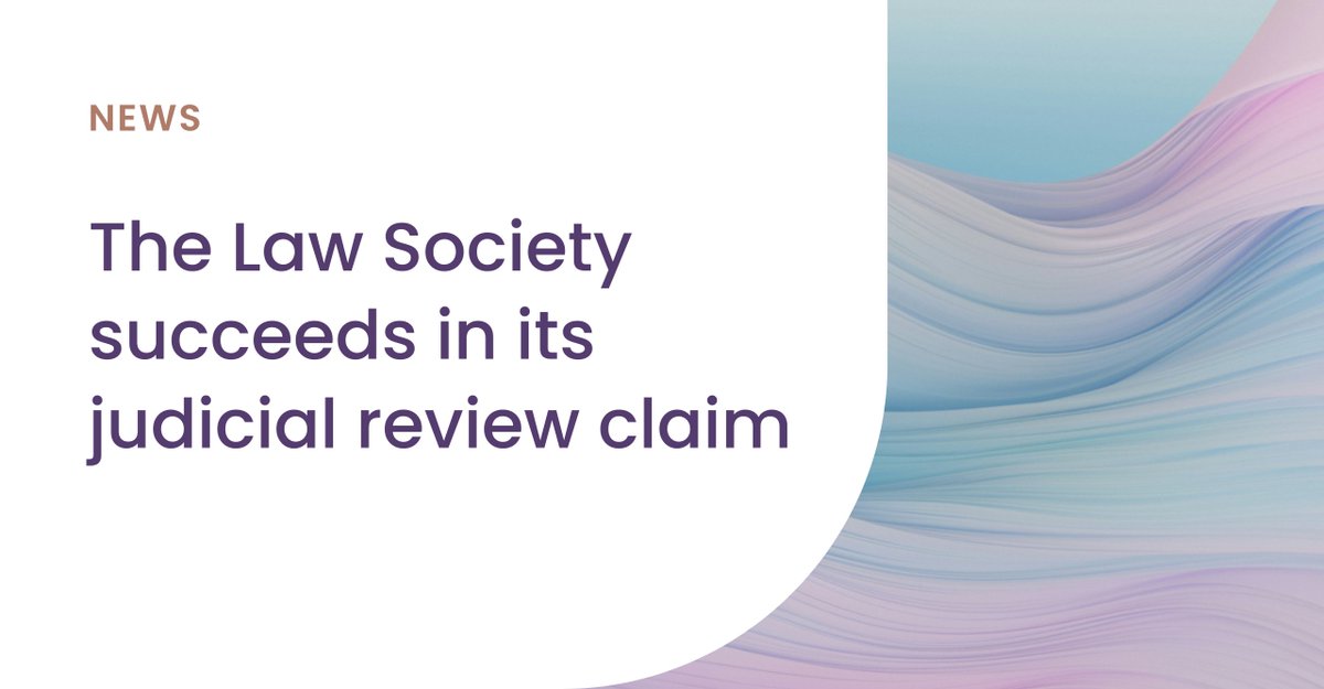 The Law Society has succeeded in its judicial review claim brought in relation to former Lord Chancellor Dominic Raab’s Legal Aid decision making process. Bindmans represented The Law Society alongside Blackstone Chambers. More here: bindmans.com/knowledge-hub/…