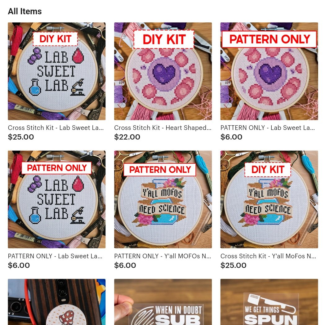 Cross stitch kits and patterns are now available on my Etsy shop! I've got a limited number of kits for now, but if I run out, I will work on getting more kits made. #lablife #loveforlabpros #medicallaboratoryscientist  #crossstitch #smallbusiness #shopsmallbusiness