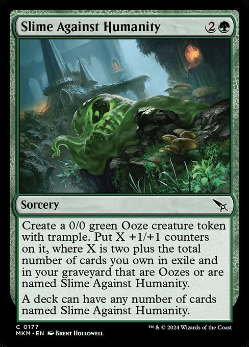 Chef_Leau's tweet photo. Ok #mtg (twitter? X?) I’m revamping my Aeve, Progenitor Ooze deck with about 25-30 of these and Thrummjng Stone obviously. Tell me I’m not crazy… please? https://t.co/VOE3iF4EfI