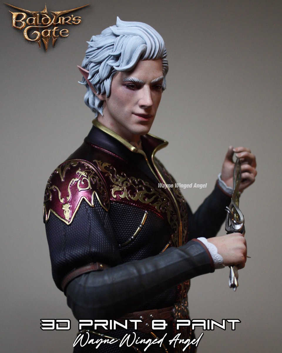 WWA_wayne's tweet photo. Final 🥹

This STL is beautifully sculpted by @h3llcreator , I print this in 1/4 scale, total height of 53cm, using High Grade Industrial SLA Printer. Anyone who wanted some unique collectible to be 3D Print &amp; Paint, PM/DM me anytime! 

#baldursgate3 #baldursgate #astarion https://t.co/CKYUVUeNV5