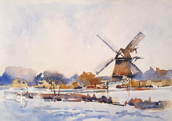 Blog post: @EdoHannema shares his experience of Bockingford paper.⁠ “I love this paper a lot - it is a special paper!”⁠ #edohannema #stcuthbertsmill #filagroup stcuthbertsmill.blogspot.com/2024/01/testim… ‘Winter Windmill’ by Edo Hannema⁠