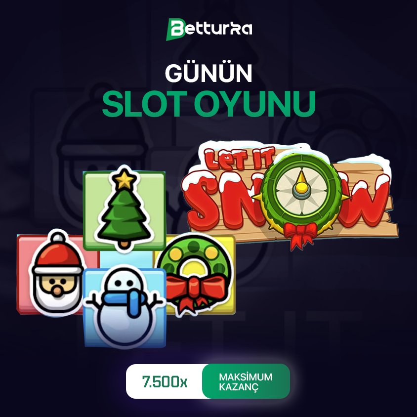 ❄️ Sosyal medyada karlar altında bir dünya! Günün slot oyunu "Let it Snow" ile kışın büyülü atmosferini hissedin ve büyük kazançlara doğru yolculuğa çıkın. ❄️ #Betturka #LetItSnow #SlotOyunu #Kazanç #BahisKeyfi 🌟