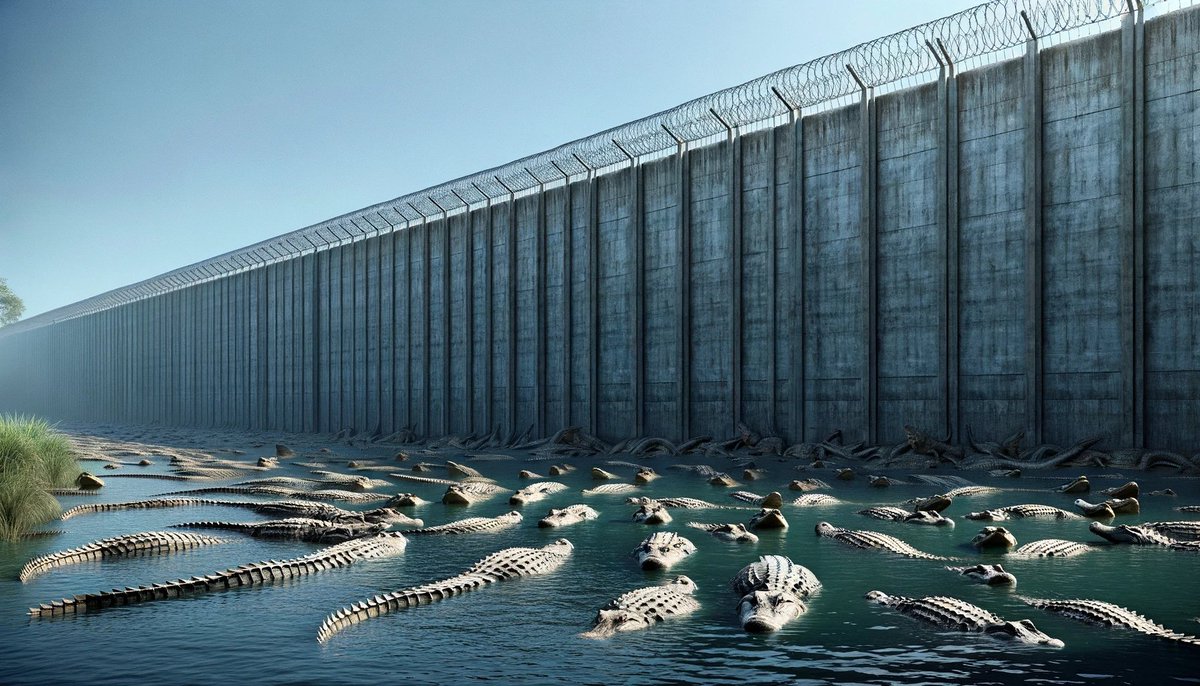 LivePDDave1's tweet photo. RT if this is a border wall you can support. https://t.co/t9r47SVWrR