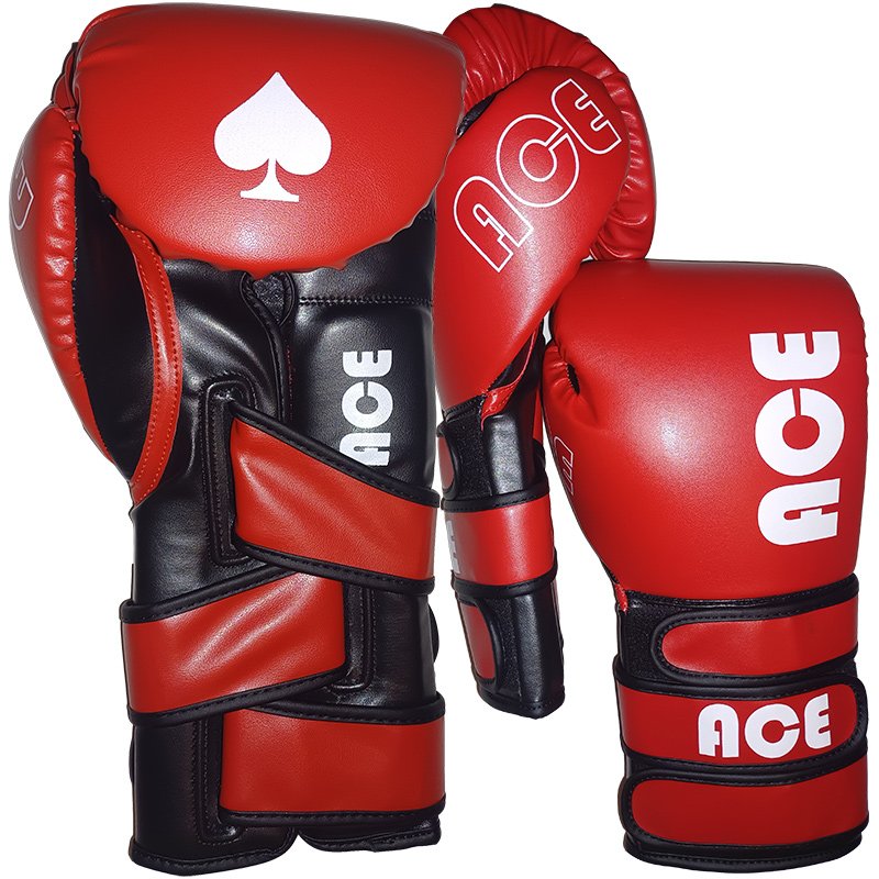 Boxing gloves SKU 3150, made of artificial leather, hand crafted padding, triple strap hook and loop #ace #boxing #gloves #traininggloves #sparringgloves #fitnessglovess