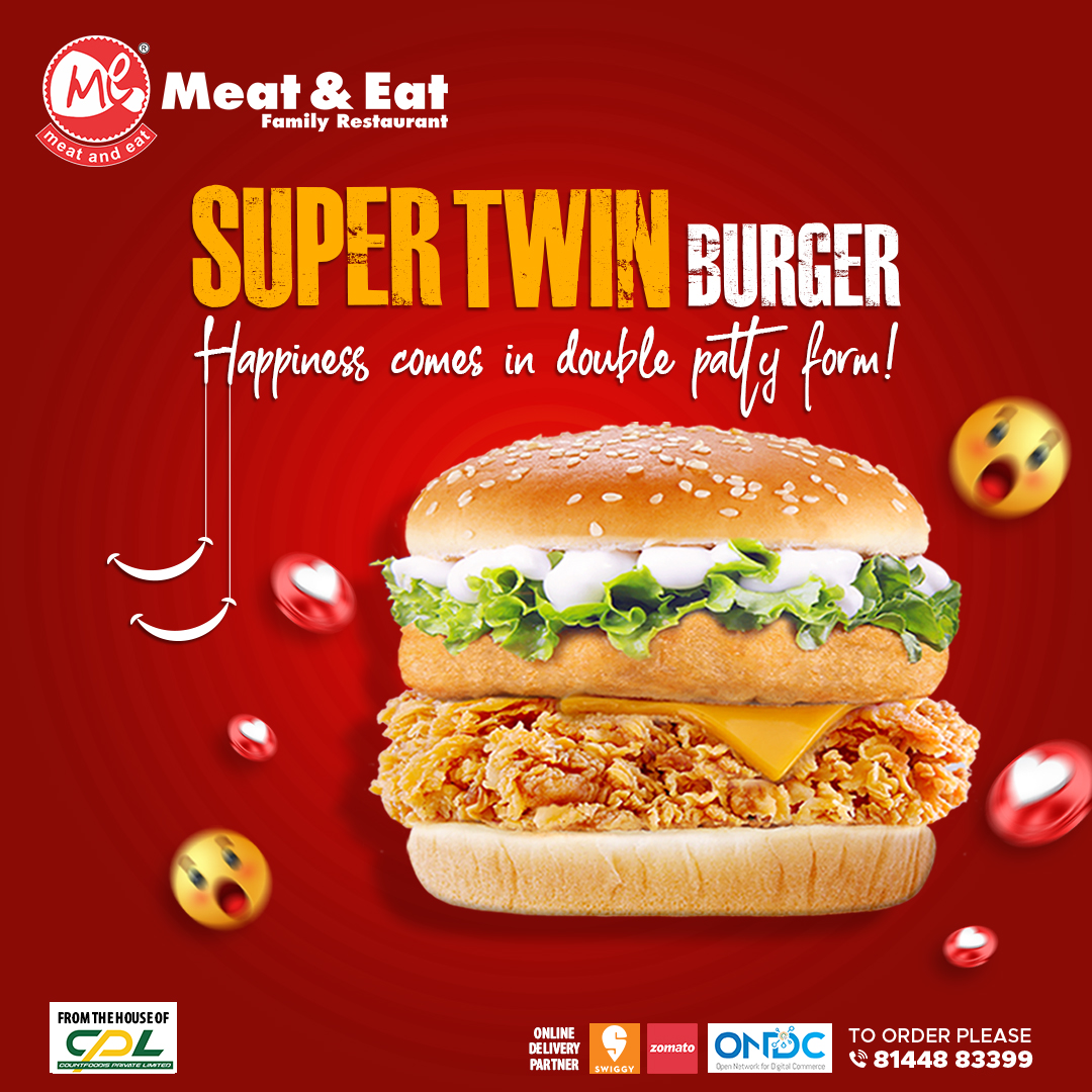 #SuperTwinBurger #Burger #DoubleThePattyDoubleTheFun #TwinTowersOfTaste #BurgerBeastMode #DoubleDeckerDomination #PattyPerfection #MeltyCheeseMadness #StackAttack #foodie #BurgerGoals #Instaworthy #WeekendVibes #GrillMasterApproved #TwinTurboTreats #FlavorExplosion #meatandeat