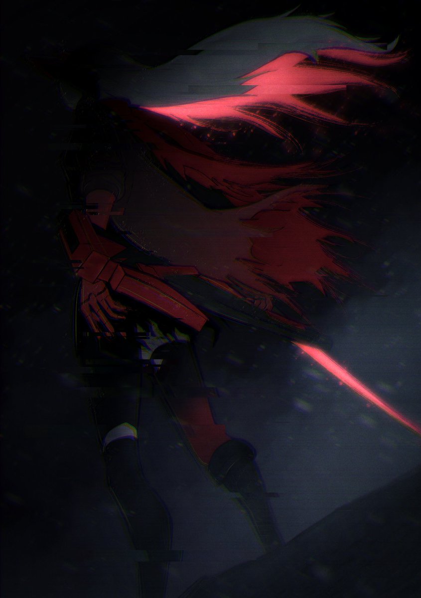 YukiharuorenT's tweet image. 黒と赤
 #今月描いた絵を晒そう