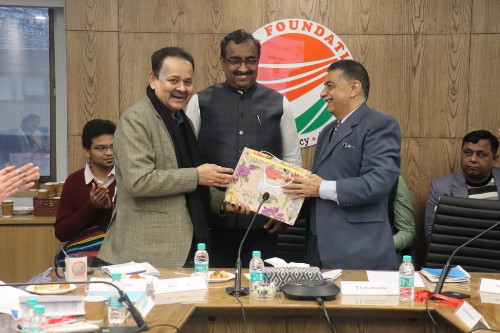 India Foundation organised 3rd session of its Monograph Series on 31 Jan 2024. Two monographs authored by Dr Ravi Rameshchandra Shukla & Ms Leena Chhabra respectively, were released by Shri R K Pachnanda, IPS (Retd.). The session was chaired by Dr. Ram Madhav @rammadhav_.