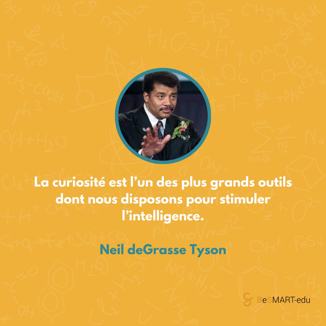 Embrassez le pouvoir de la curiosité ! 💫
Neil DeGrasse Tyson nous rappelle que c'est l'un des plus grands outils à notre disposition pour ouvrir les portes de la découverte et de l'apprentissage.🚀📊

 #Curiosité #Découverte #Inspiration