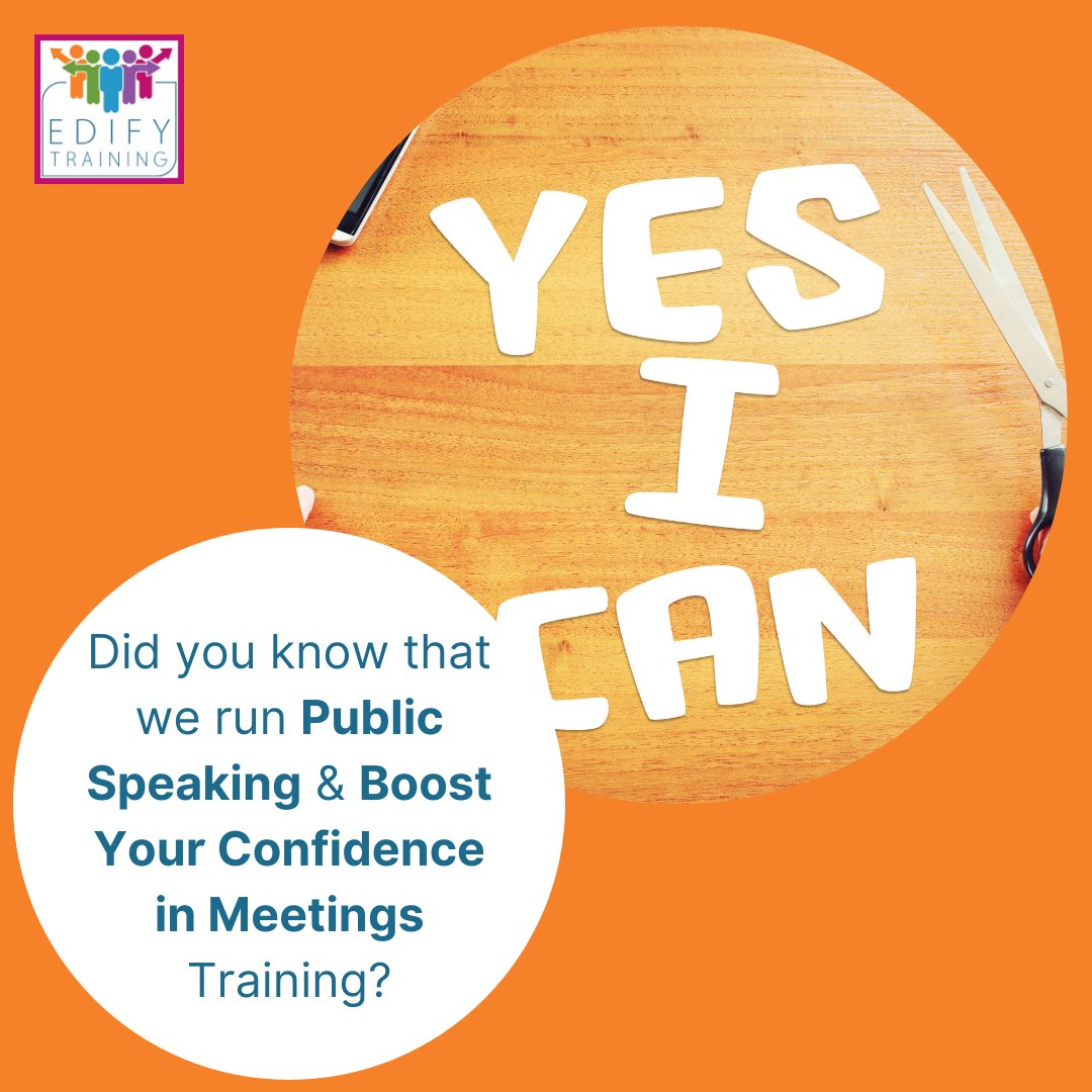 Talk to us about our Public Speaking &amp; Boost Your Confidence in Meetings trainings.

Take a look at our courses here:

edify-consultancy.co.uk/course/public-…
edify-consultancy.co.uk/course/confide…