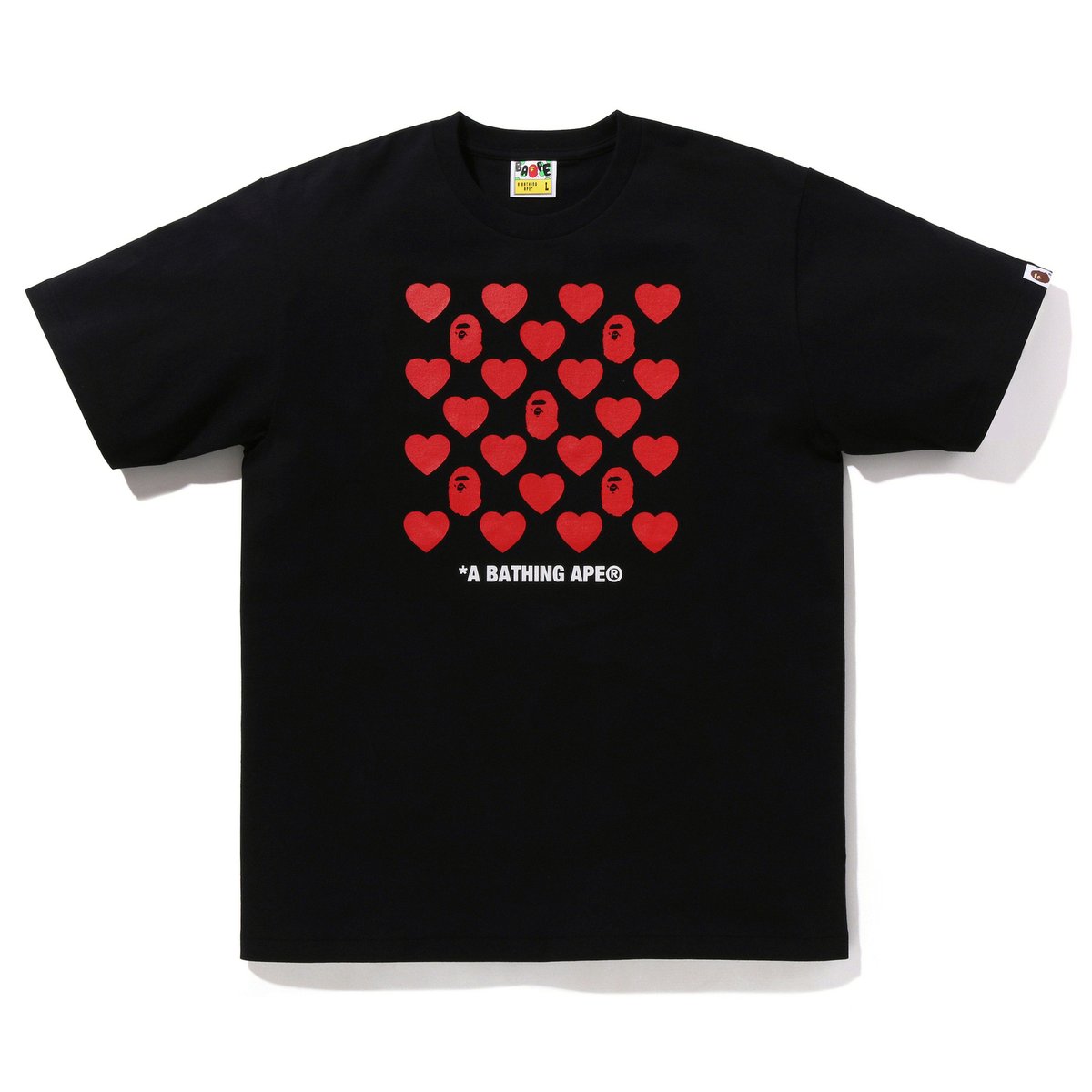 A BATHING APE®'s Valentine's Day items with pop heart patterns