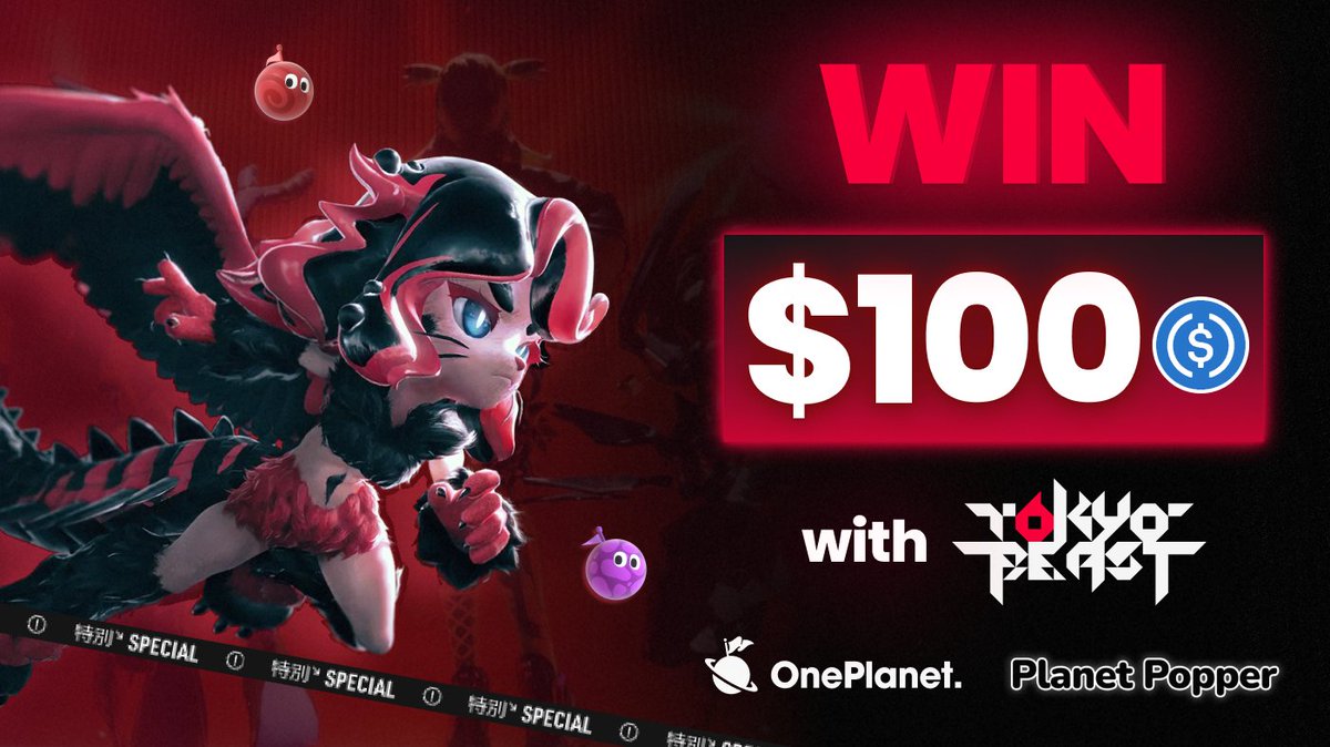 OnePlanet (@oneplanet_io) on Twitter photo 🚨 WIN $100 USDC WITH TOKYO BEAST!
We are giving away $100 USDC to one lucky TB mission completer!
To enter:
👉 Follow us & <a href="/TOKYOBEAST_EN/">TOKYO BEAST</a>
👉 Complete the 3 Tokyo Beast Missions on bit.ly/TokyoBeast_Pla…
✅ For an extra entry - reply to this post with screenshot showing Tokyo 🚨 WIN $100 USDC WITH TOKYO BEAST!
We are giving away $100 USDC to one lucky TB mission completer!
To enter:
👉 Follow us & <a href="/TOKYOBEAST_EN/">TOKYO BEAST</a>
👉 Complete the 3 Tokyo Beast Missions on bit.ly/TokyoBeast_Pla…
✅ For an extra entry - reply to this post with screenshot showing Tokyo