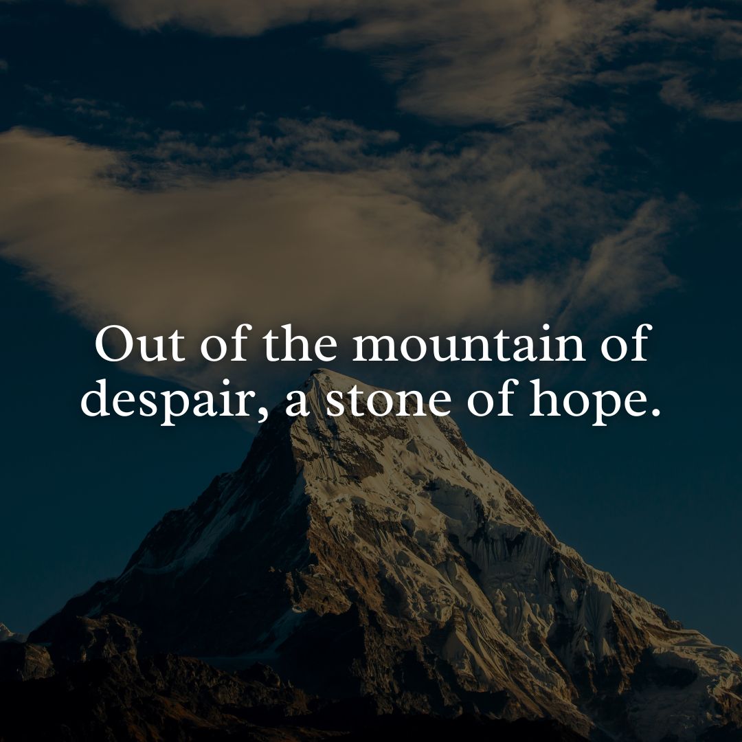 Nesesho's tweet photo. Good Wednesday!

Remember, we are not alone in this journey. We are a collective force, each of us carrying a stone of hope within us.

#wednesdayvibes #WednesdayWisdom #wednesdaymotivation #hope #inspiration #motivation #despair #MLK #quote #community #change #future https://t.co/NyYNf1KsGw