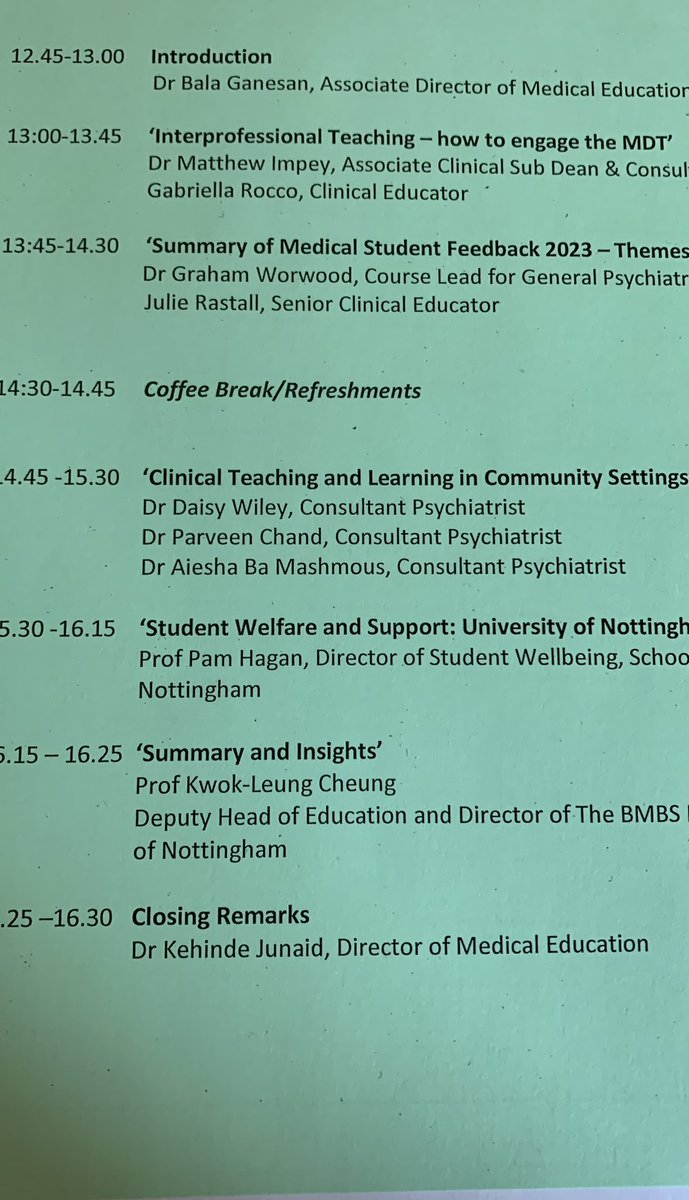 Nottinghamshire Healthcare Medical Education (@medednottshc) on Twitter photo Undergrad Med Ed time together. <a href="/BalaGanesan01/">Balamurugan Ganesan</a> welcomes us for the afternoon. Going to cover topics on; MDT engagement, Med students feedback, welfare of students and lots more. Let’s start! Undergrad Med Ed time together. <a href="/BalaGanesan01/">Balamurugan Ganesan</a> welcomes us for the afternoon. Going to cover topics on; MDT engagement, Med students feedback, welfare of students and lots more. Let’s start!
