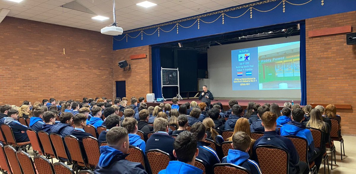 TonyJOReilly's tweet photo. Many thanks to @OLSSBlayney for inviting me to speak to their TY students this morning. Over 100 Students attended the 2 hour workshop on gambling &amp; gaming addiction. #Awareness #education #startingconversations #mentalhealth https://t.co/srftc7EoNM