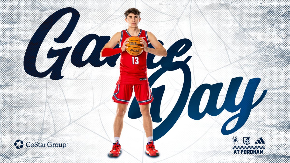 It's 🕷️🏀 Game Day!

🆚 Fordham
📍 Bronx, NY
🏟 Rose Hill Gym
⏰ 7 PM
📊 spides.us/32cPYpu
📻 <a href="/ESPNRichmond/">106.1 ESPN</a> spides.us/3uiDzOL
💻 ESPN+/SNY spides.us/3SnmHyg
🗞 spides.us/4bjXo91
#OneRichmond <a href="/SpiderAthletics/">Richmond Athletics</a>
#CoStarUS <a href="/CoStarGroup/">CoStar Group</a>