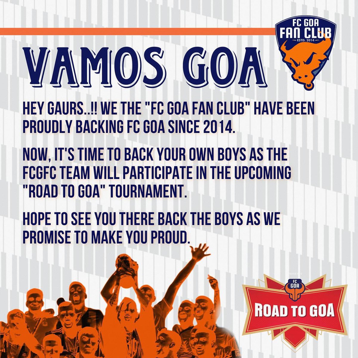 fcgoafanclub's tweet photo. ANNOUNCEMENT 📢

#RoadToGoa Schedule Out Soon..! #TikiTaka #VamosGoa #Uzzo #FCGoa #FCGoaFanClub #ForcaGoa https://t.co/LCBBN89mwi