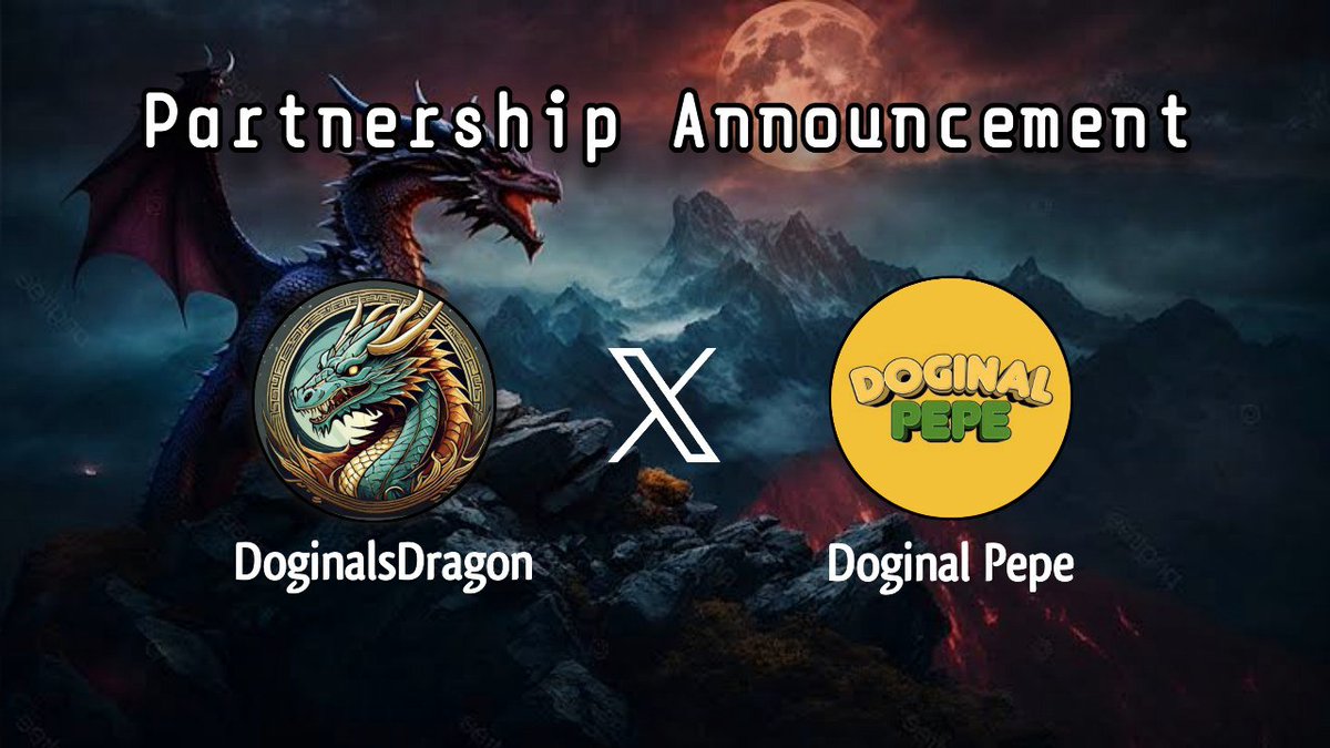 DoginalsDragon's tweet photo. 🐉We Have Thrilled Announce Our Partnership With @doginalpepe 

Dragon X DoginalPepe

#Doginals https://t.co/QyzyblIC4u