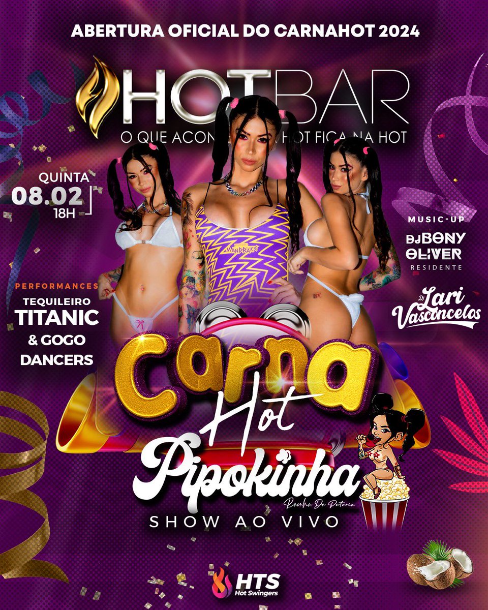 hotbarsp's tweet photo. Abertura oficial do CarnaHot24 08/02 a partir das 18h até 06h
Show ao vivo pela a primeira vez no palco da Hot MC @pipokinhapih 🔞🔥
#vemprahot #moema #sp #balada #casal #single #funk #carnaval #pipokinha https://t.co/8OXuhl93ZE