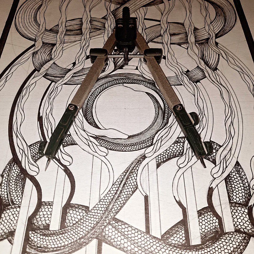 Ina_Auderieth's tweet photo. Huge progress on the Eight of Wand Tarot card 
This is the last card of the Conjunction Tarot deck
SIGN up for the newsletter to be informed about the release date and the special edition 🥰

https://t.co/EMFpSw1Tij

#eightofwands #workinprogress #occultart https://t.co/DOKARa6xG7