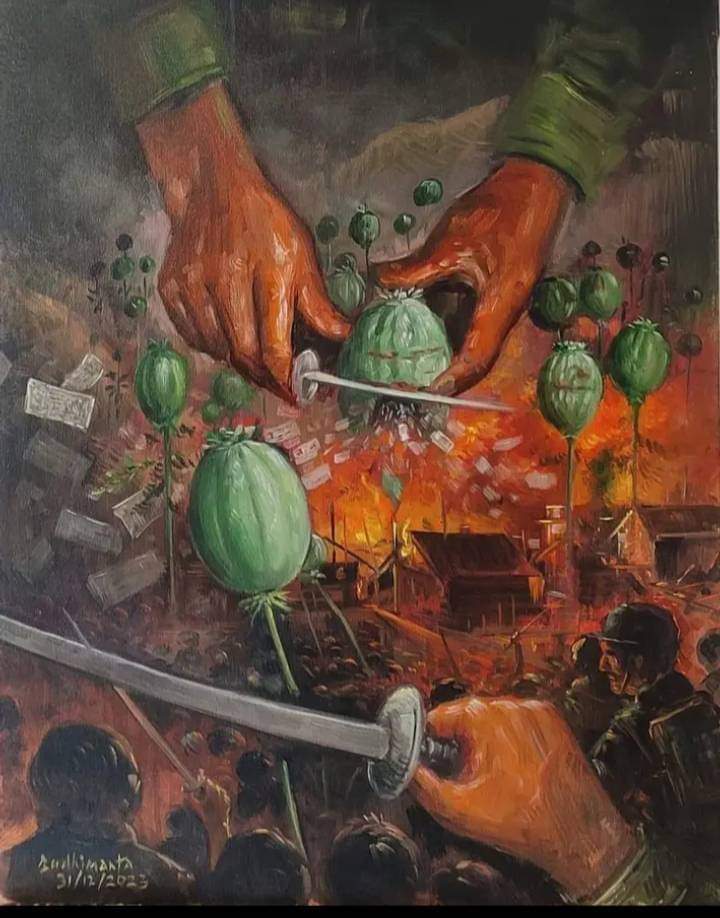 #Kuki upholds drugs,war and illegal schemes which is the root cause of #Manipur_Violence but #Meitei are against their atrocities and fighting for justice. 
In the presence of Meitei never ever think to distort our integrity!
Your action will be Your Downfall!
#ManipurFightsBack