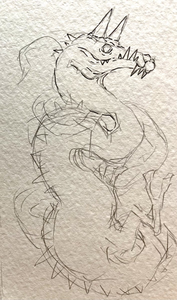ミニミニ原画 この時点で可愛い… #ドラゴンとまぼろしのけもの達展8 