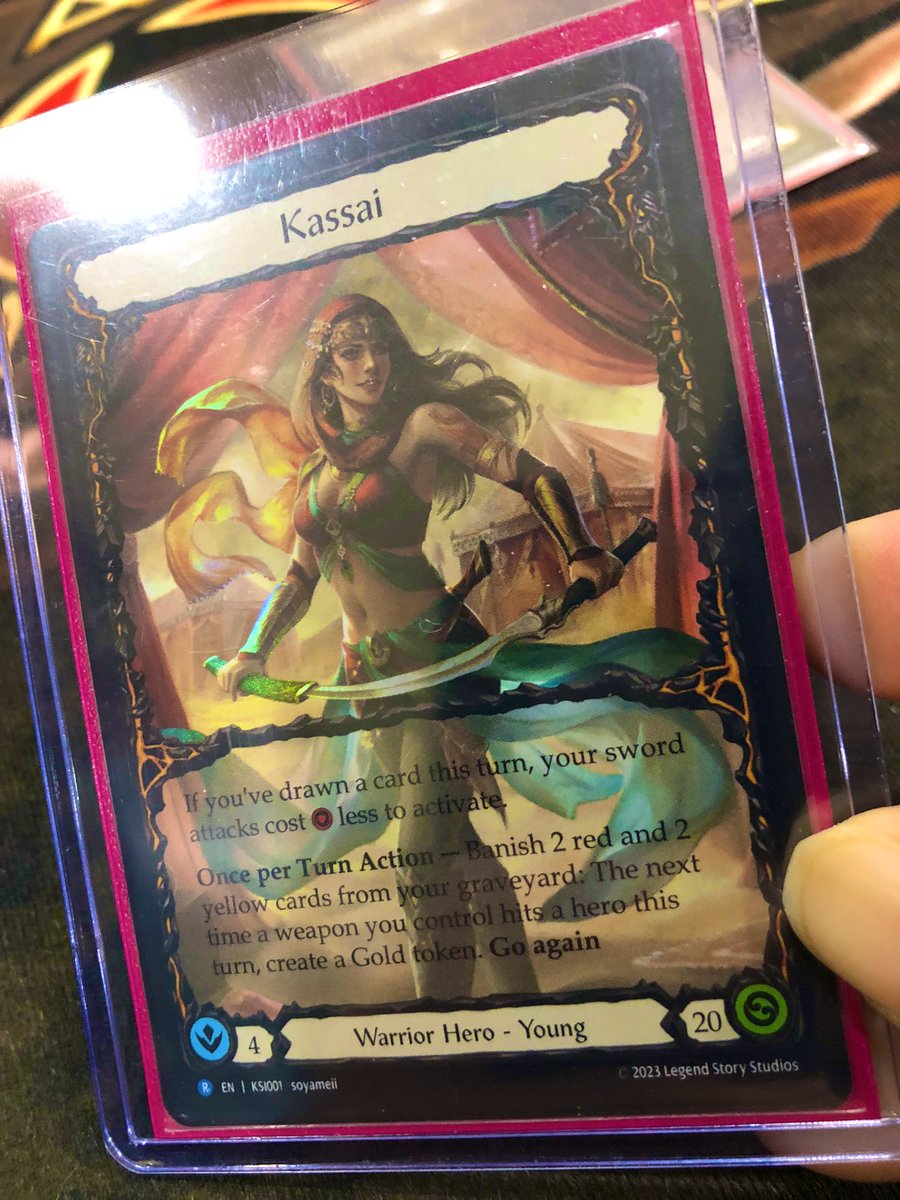 pointipohmali's tweet photo. Took my Kassai #HVY Precon deck for a spin at my LGS #InvictusForge yesterday. Jammed some casual games against 2 fully built Blitz decks.Had a 2nd decent game against the Rhinar deck managing to take his life down to 1 somehow😅Good times & I ❤️ these precons wit RFs.#FABTCG https://t.co/dfSzhTsXGi