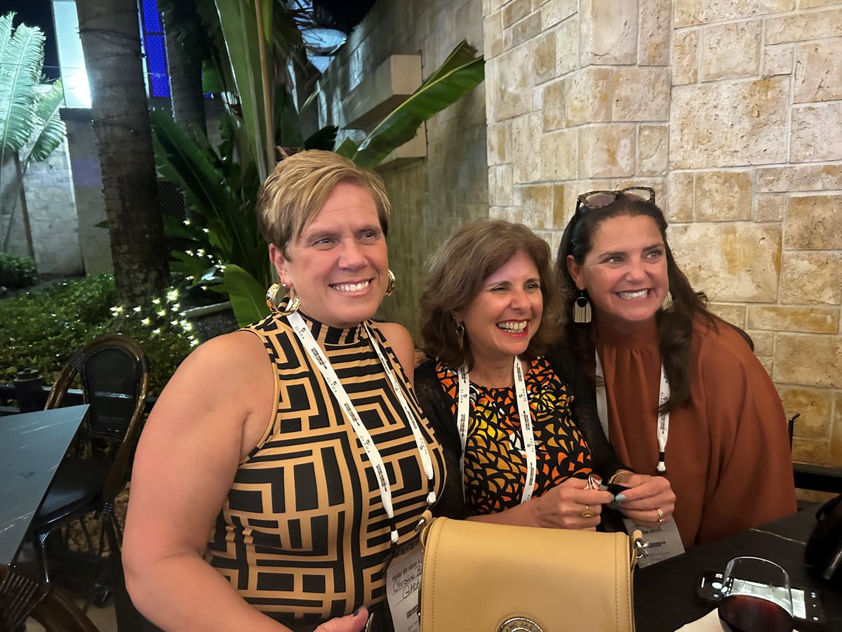 #businessaviation Visit with Sara and Michele today at NBAA's Miami-Opa Locka Regional Forum, booth #S500, here with Christine Blair of GLADA at the pre-show party.