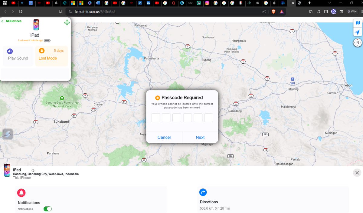 Tentunya aku tdk percaya krn UI/UX browser yg berbeda dgn website resmi apple dan jg knapa verifikasi itu malah muncul di hp Adam padahal icloudku pake nomor pribadi. Tampilannya seperti ini ya guys, kiri website resmi, kanan palsu. Usahakan jgn mudah percaya ya kalo nemu ky gini