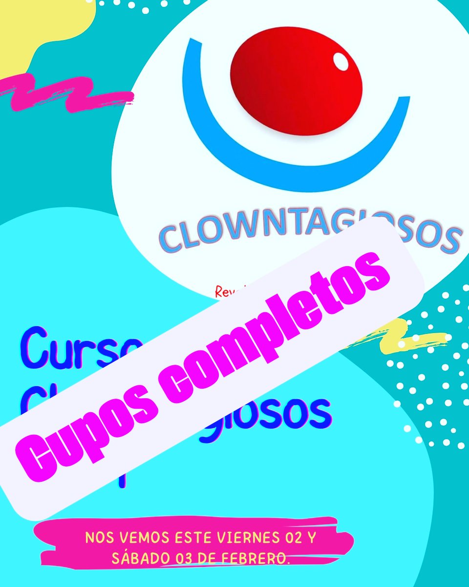 Estamos! Gracias a todos los inscritos, esperamos que lleguen si jaja 😂 👀 este 2 y 3 Febrero se viene #Nueva #generacionClowntagiosos