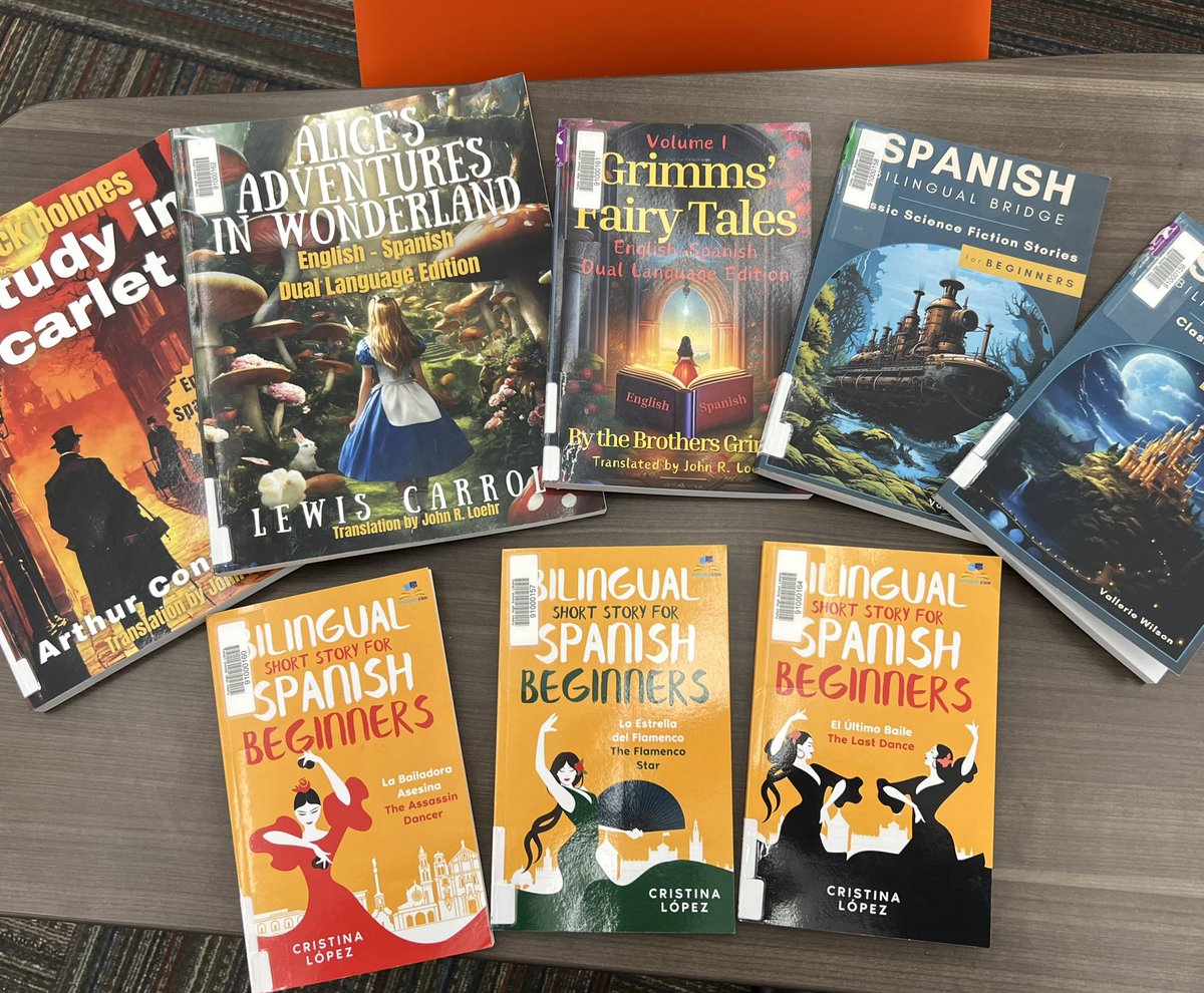 OverIntheLib's tweet image. I’m excited to share these new dual language books with my students and staff @FultonHigh