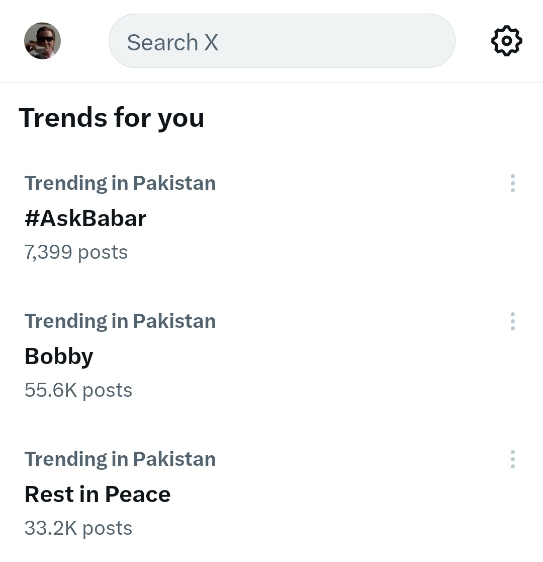 Trending no 1
Wow

#BoycottSushantMehta #BiggBossTamil7 #biggboss17 #BabarAzam #ViratKohli #PAKvsNZ #INDvAFG #supramk4 #indvseng #ShubmanGill #askbabar #السعودية_كوريا