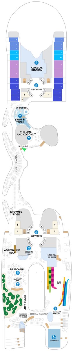 Floor plans of decks 16 and 20 on the Icon of the Seas, or: 4-story slides royalcaribbean.com/cruise-ships/i… royalcaribbean.com/cruise-ships/i…