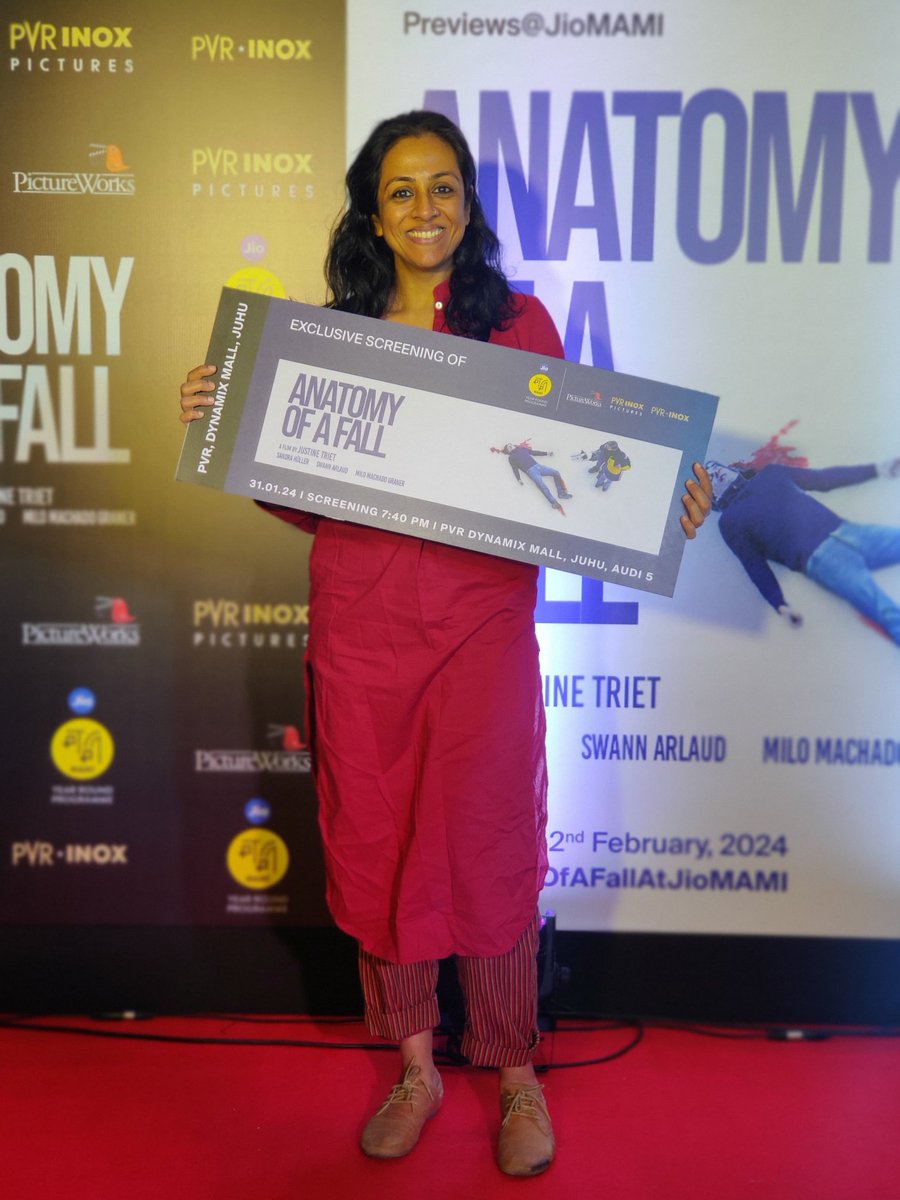 MumbaiFilmFest's tweet image. #AnatomyOfAFallAtJioMAMI 

#Pictureworks
@PicturesPVR
@_PVRCinemas